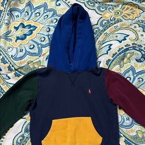 Polo Hoodie with Embroidered Logo